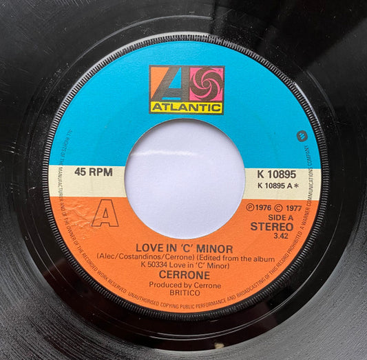 Cerrone : Love In 'C' Minor (7", Single, Lar)