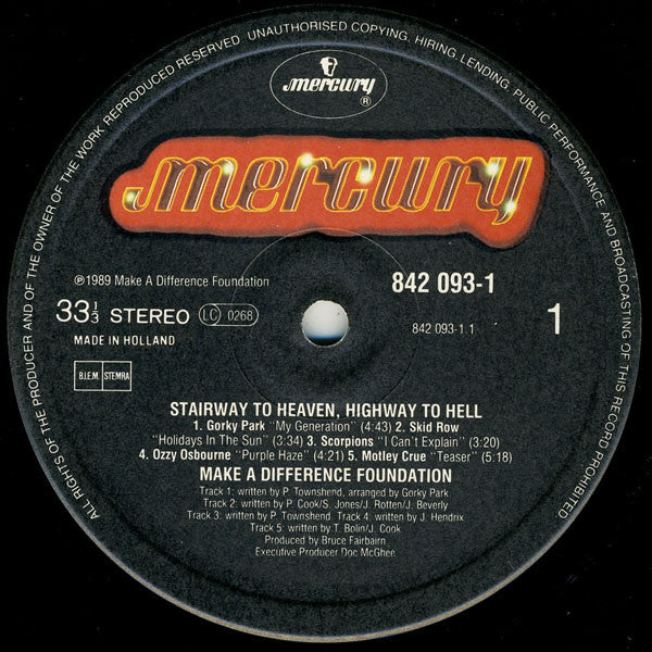 Various : Stairway To Heaven / Highway To Hell (LP)