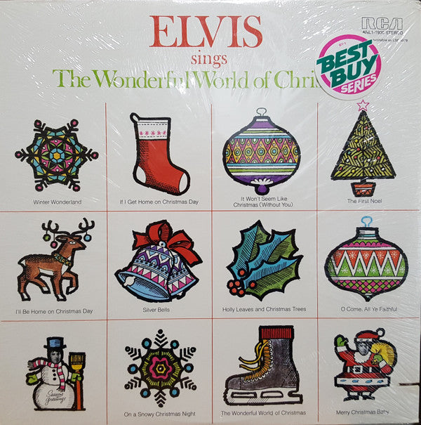 Elvis Presley : Elvis Sings The Wonderful World Of Christmas (LP, Album, RE)