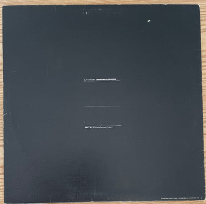 Joy Division : Unknown Pleasures (LP, Album, Tex)