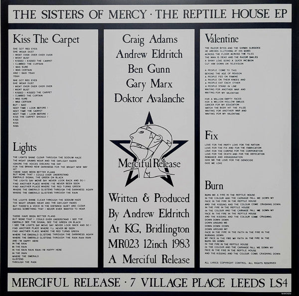 The Sisters Of Mercy : The Reptile House E.P. (12", EP, RSD, RE, Gre)