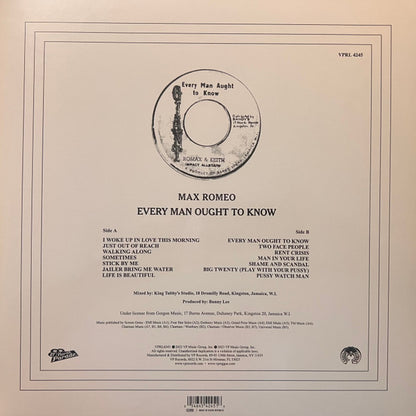 Max Romeo : Every Man Ought To Know (LP, Album, RSD, RE)
