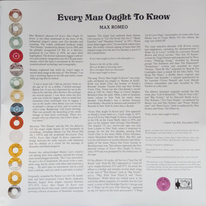 Max Romeo : Every Man Ought To Know (LP, Album, RSD, RE)