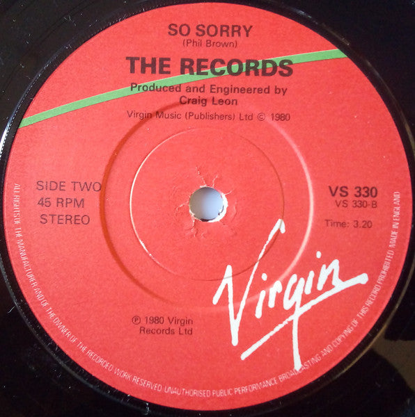 The Records : Hearts In Her Eyes (7", Single)