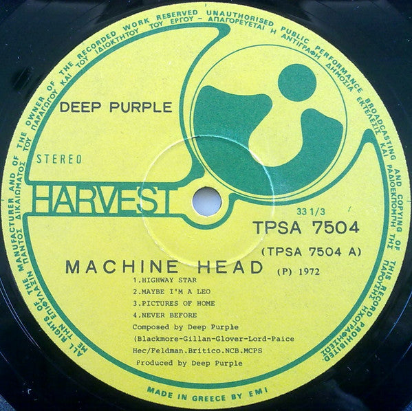 Deep Purple : Machine Head (LP, Album, RP)