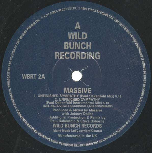 Massive* : Unfinished Sympathy (12", Single)