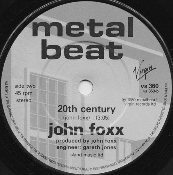 John Foxx : Burning Car (7", Single)