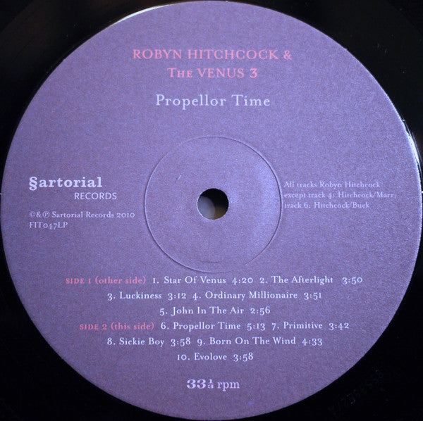 Robyn Hitchcock & The Venus 3 : Propellor Time (LP, Album)