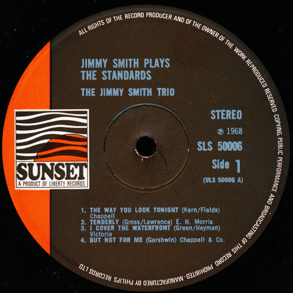 Jimmy Smith : Jimmy Smith Plays The Standards (LP, Comp)