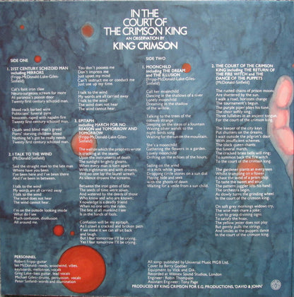 King Crimson : In The Court Of The Crimson King (An Observation By King Crimson) (LP, Album, RE, 200)