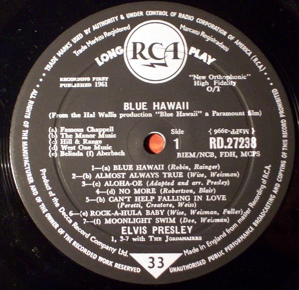 Elvis Presley : Blue Hawaii (LP, Mono)