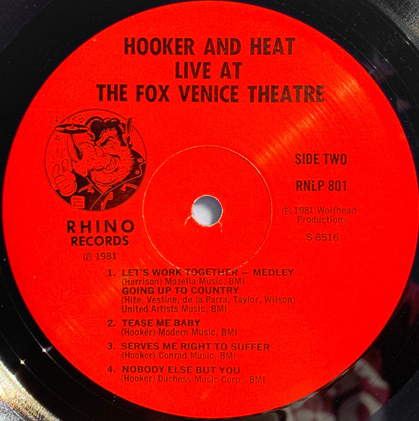 Hooker* N’ Heat* : Canned Heat & John Lee Hooker Recorded Live At The Fox Venice Theatre (LP, Album)