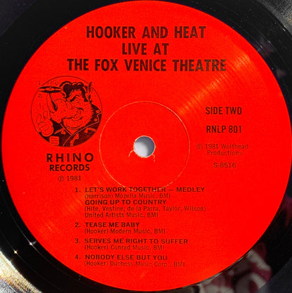 Hooker* N’ Heat* : Canned Heat & John Lee Hooker Recorded Live At The Fox Venice Theatre (LP, Album)