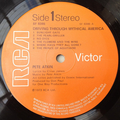 Pete Atkin : Driving Through Mythical America (LP, Album, RE)