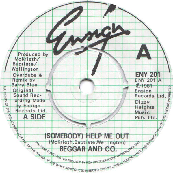 Beggar And Co.* : (Somebody) Help Me Out (7", Single, Kno)