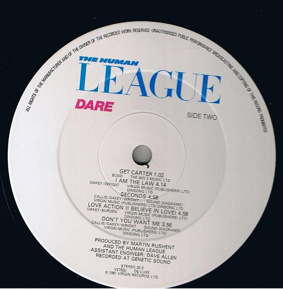 The Human League : Dare (LP, Album, CBS)