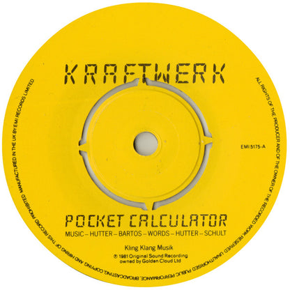 Kraftwerk : Pocket Calculator (7", Single, 4 P)