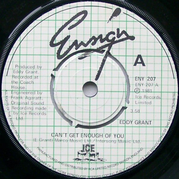 Eddy Grant : Can't Get Enough Of You (7")