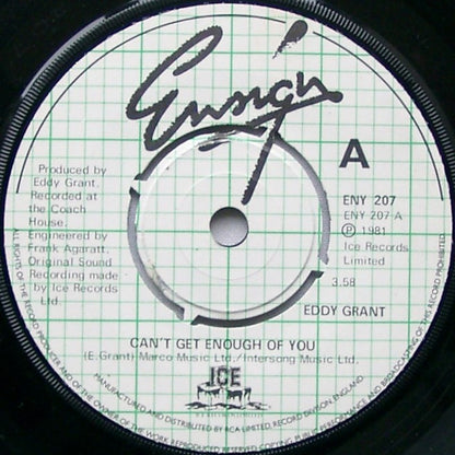 Eddy Grant : Can't Get Enough Of You (7")