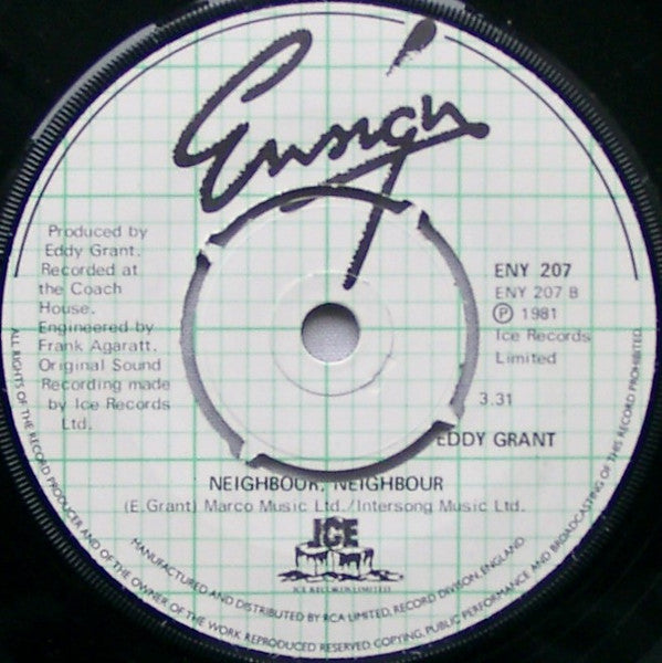 Eddy Grant : Can't Get Enough Of You (7")