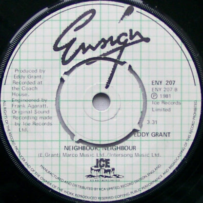 Eddy Grant : Can't Get Enough Of You (7")