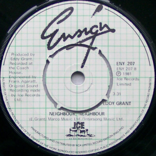 Eddy Grant : Can't Get Enough Of You (7")