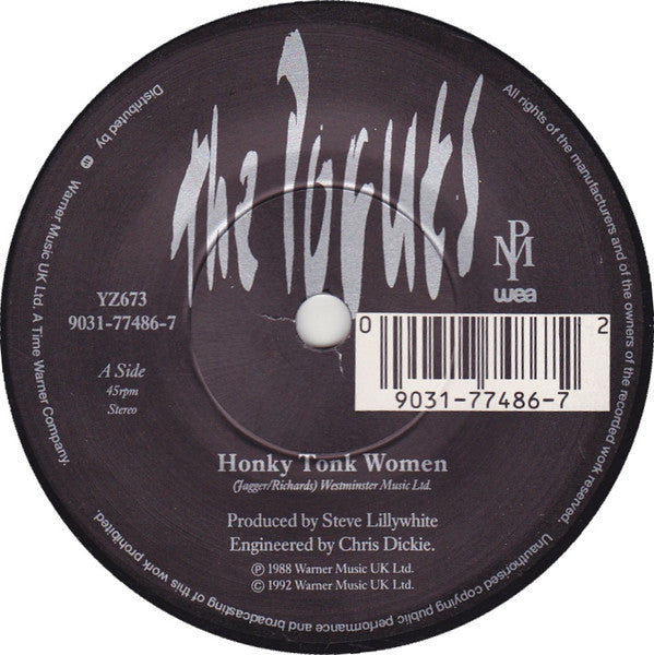 The Pogues : Honky Tonk Women (7", Single, Pap)