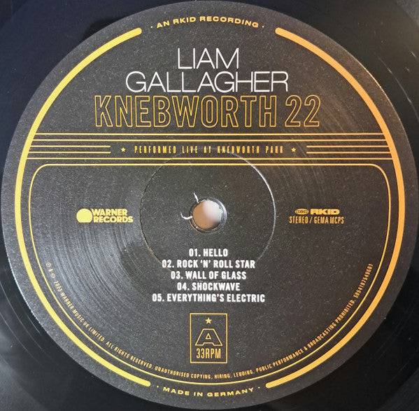Liam Gallagher : Knebworth 22 (2xLP, Album)