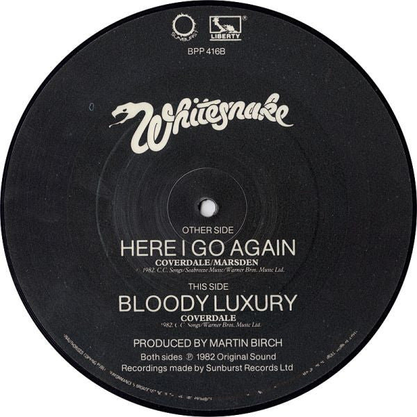 Whitesnake : Here I Go Again (7", Single, Pic)