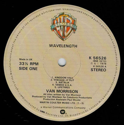 Van Morrison : Wavelength (LP, Album)