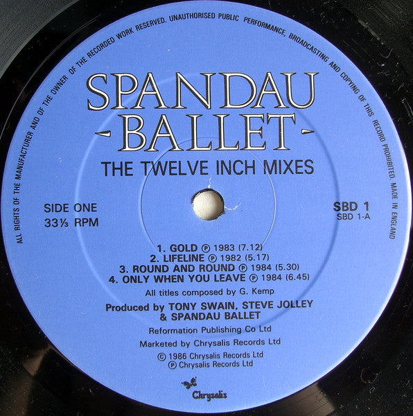 Spandau Ballet : The Twelve Inch Mixes (2xLP, Comp)