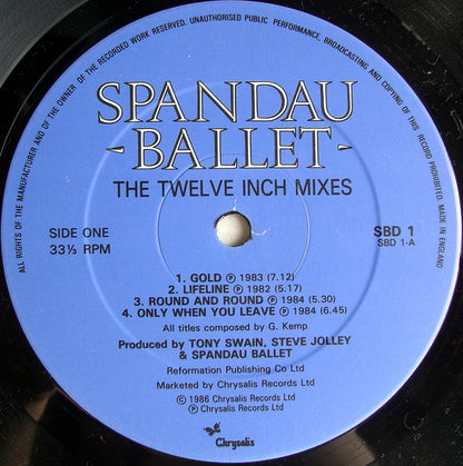 Spandau Ballet : The Twelve Inch Mixes (2xLP, Comp)