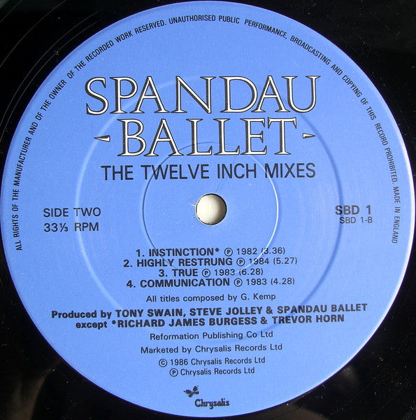Spandau Ballet : The Twelve Inch Mixes (2xLP, Comp)