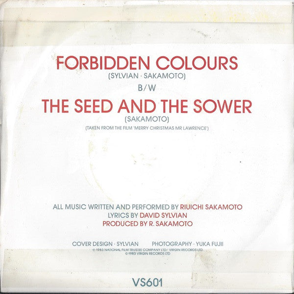 David Sylvian / Riuichi Sakamoto* : Forbidden Colours (7", Single)