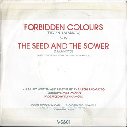 David Sylvian / Riuichi Sakamoto* : Forbidden Colours (7", Single)