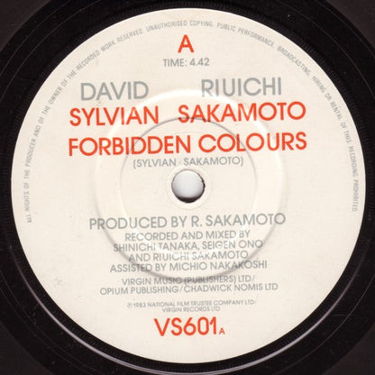 David Sylvian / Riuichi Sakamoto* : Forbidden Colours (7", Single)