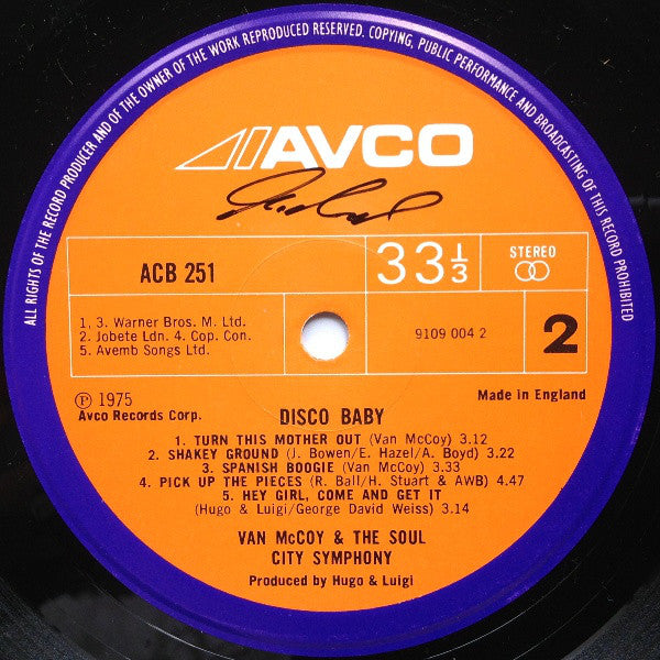 Van McCoy & The Soul City Symphony : Disco Baby (LP, Album, Club)