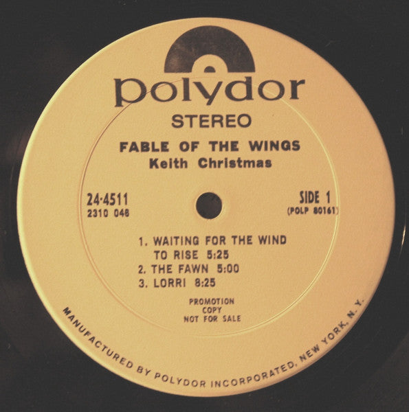 Keith Christmas : Fable Of The Wings (LP, Album, Promo)
