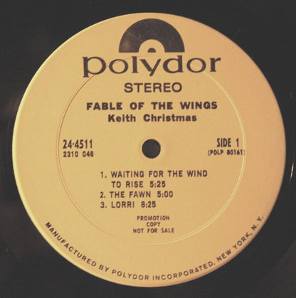 Keith Christmas : Fable Of The Wings (LP, Album, Promo)