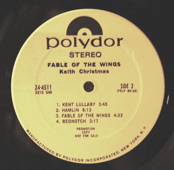 Keith Christmas : Fable Of The Wings (LP, Album, Promo)