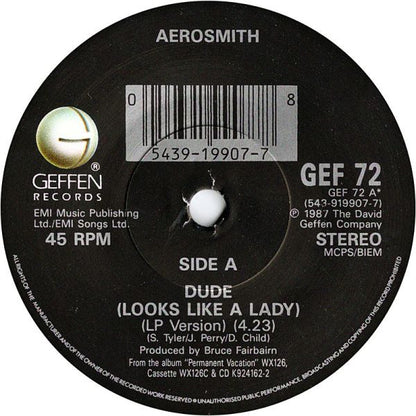 Aerosmith : Dude (Looks Like A Lady) (7", Single)
