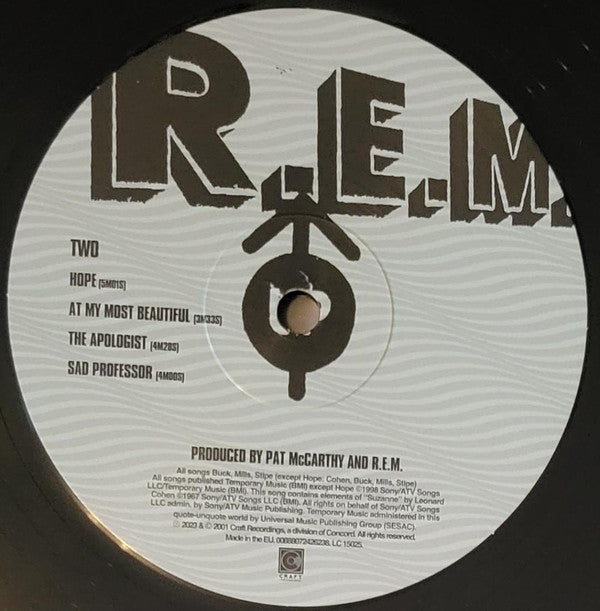 R.E.M. : Up (2xLP, Album, RE, RM, 25t)