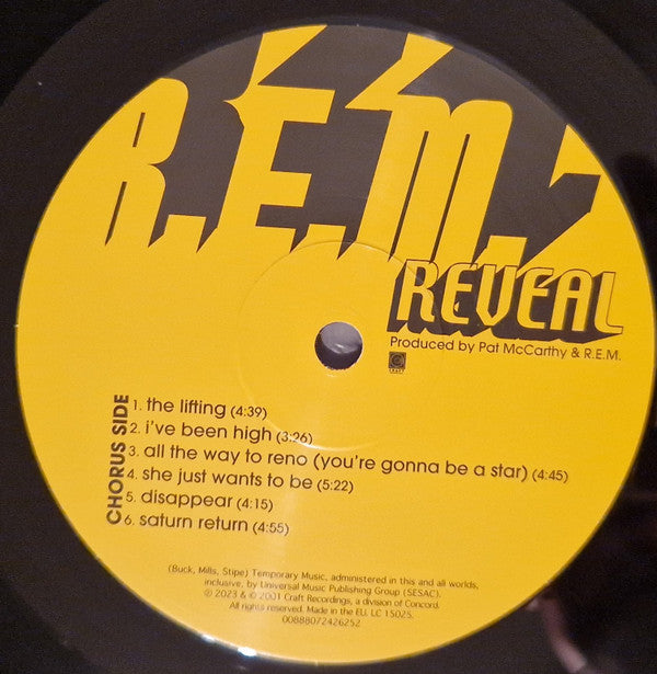 R.E.M. : Reveal (LP, Album, RE, 180)