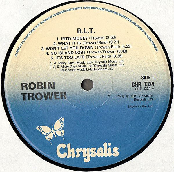 Jack Bruce / Bill Lordan / Robin Trower : B.L.T. (LP, Album)