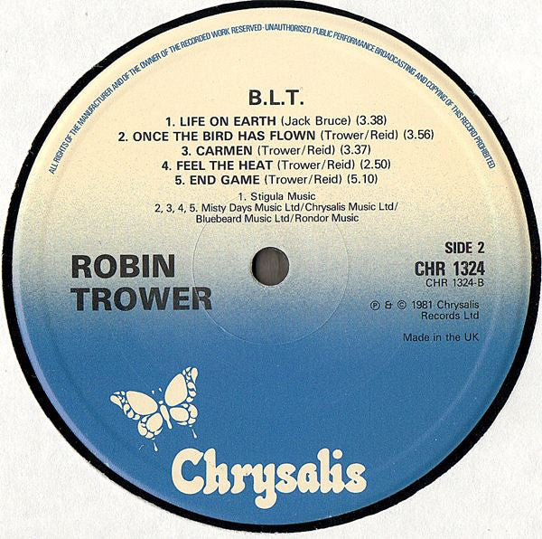 Jack Bruce / Bill Lordan / Robin Trower : B.L.T. (LP, Album)