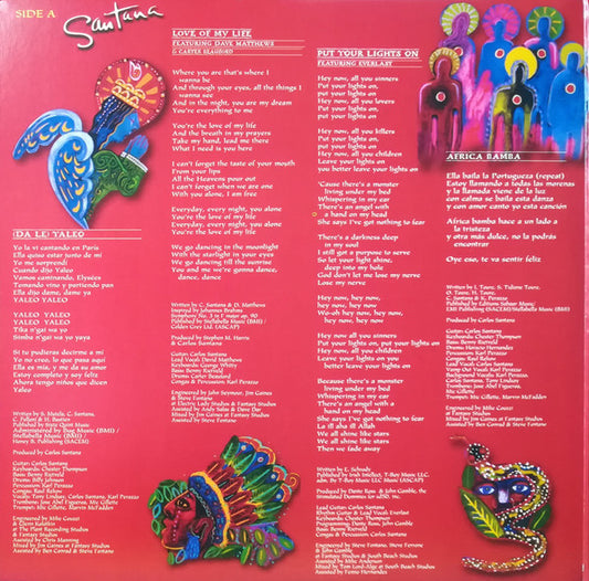 Santana : Supernatural (2xLP, Album, RE, MPO)