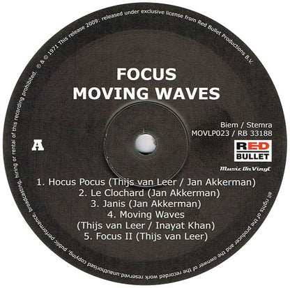 Focus (2) : Moving Waves (LP, Album, RE, 180)