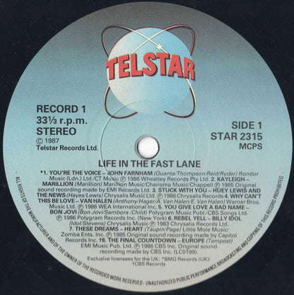 Various : Life In The Fast Lane (LP, Album, Comp)