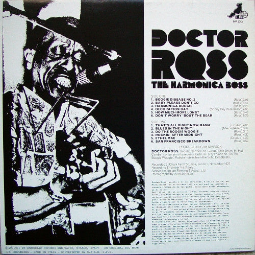 Doctor Ross : The Harmonica Boss (LP, Album, RE)