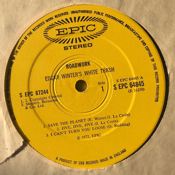 Edgar Winter's White Trash : Roadwork (2xLP, Album)